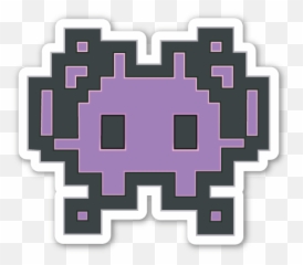 Purple Heart Emoji Meaning - Space Invader png