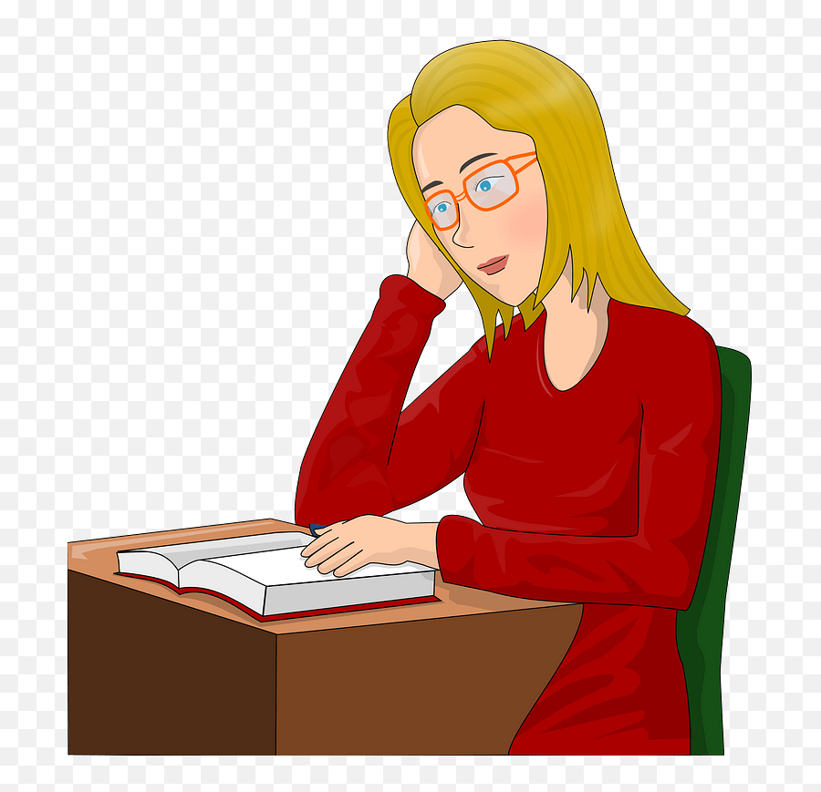 Girl Studying Clipart Free Download Transparent Png - Cartoon,Studying Png  - free transparent png images 