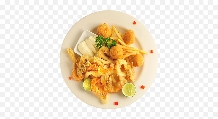 Download Hd Food Plate Png Top View - Lemon Tarragon Shrimp Pasta,Food Plate Png