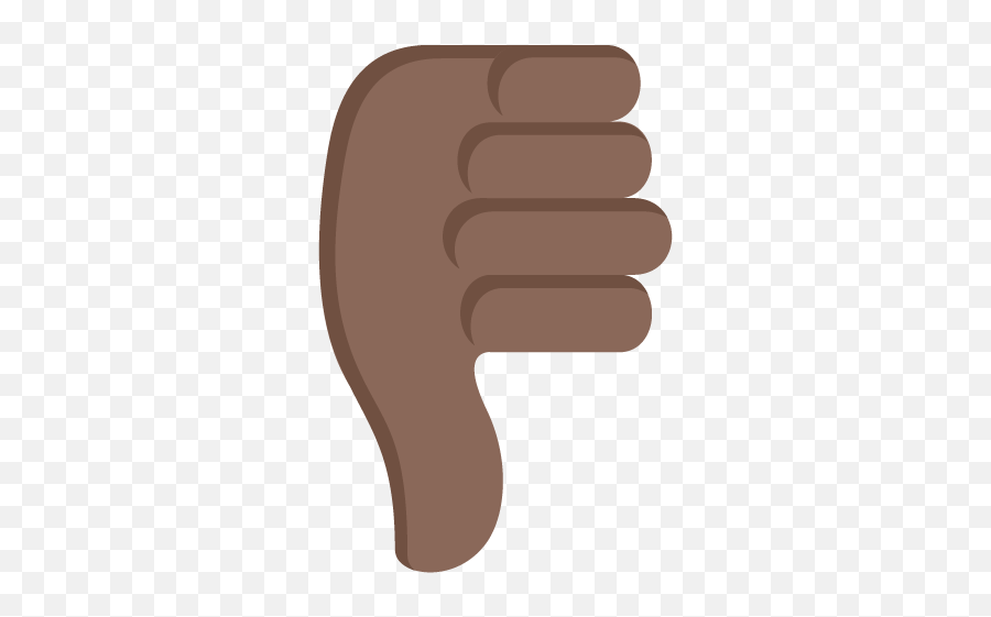 Thumbs Down Sign Dark Skin Tone Emoji Emoticon Vector Icon - Hand Png,Nails Emoji Png