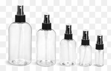 Plastic Spray Bottles With Black Fine Mist Sprayers Clear - Bulk png