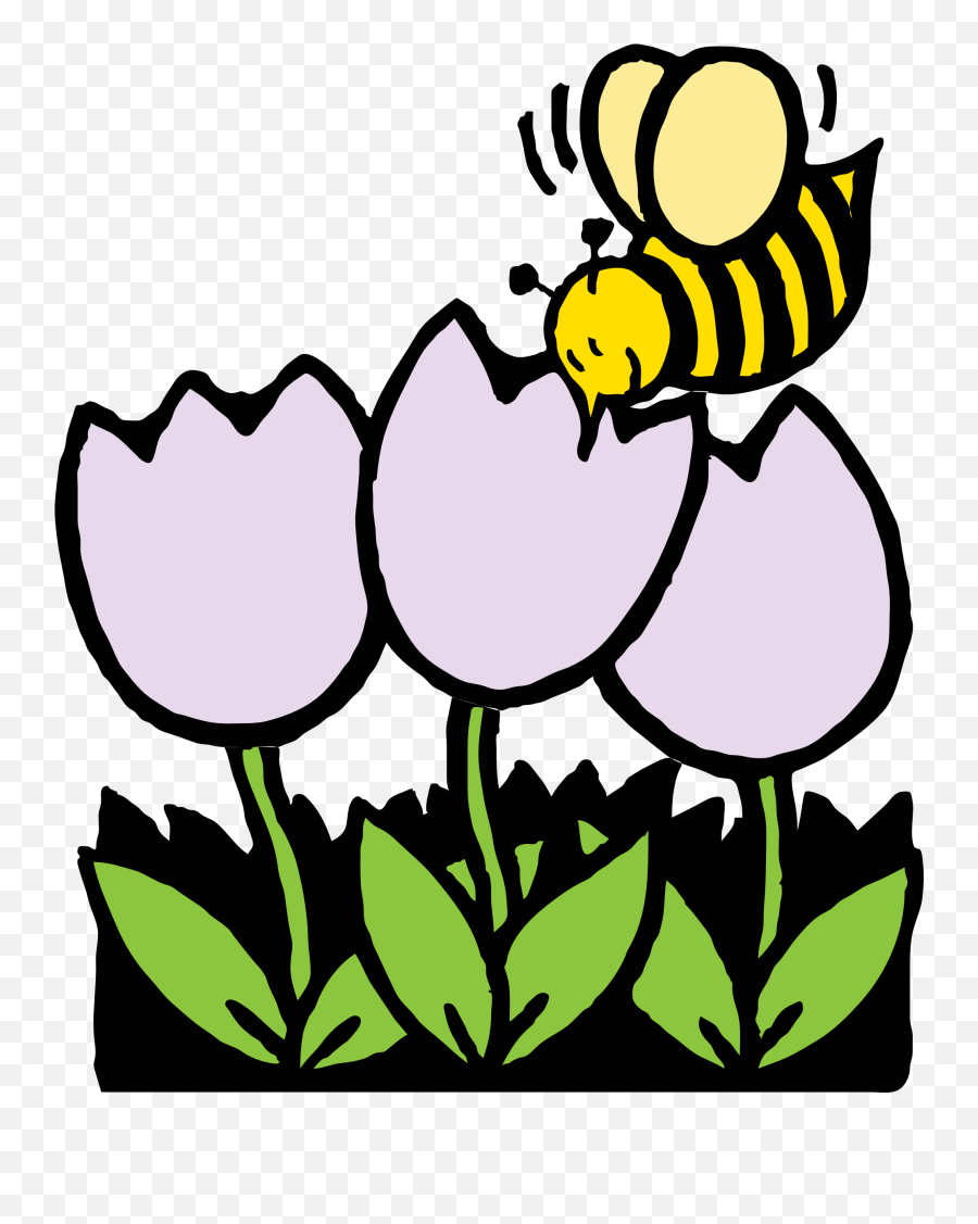 Library Of Honey Bee - Coloring Pages Of Flowers,Bee Clipart Png