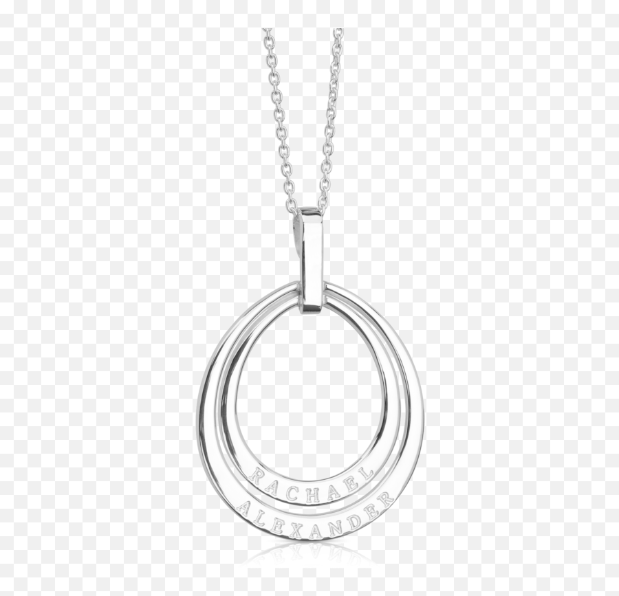 Personalised Double Ring Tear Drop Pendant - Small Solid Png,Tear Drop Png