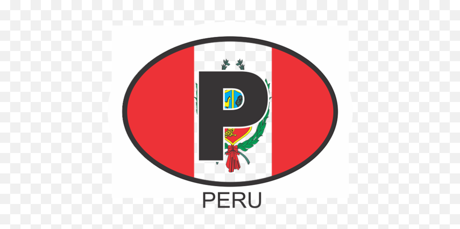 Download Peru Osc1 Colour Oval Car Decal - Flag Fridge Partido Nacional Revolucionario Png,Peru Flag Png