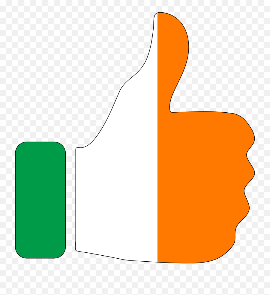 Anglethumbarea Png Clipart - Royalty Free Svg Png Ireland Flag Thumbs Up,Ireland Flag Png