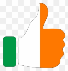 Anglethumbarea Png Clipart - Royalty Free Svg Png Ireland Flag Thumbs Up,Ireland Flag Png