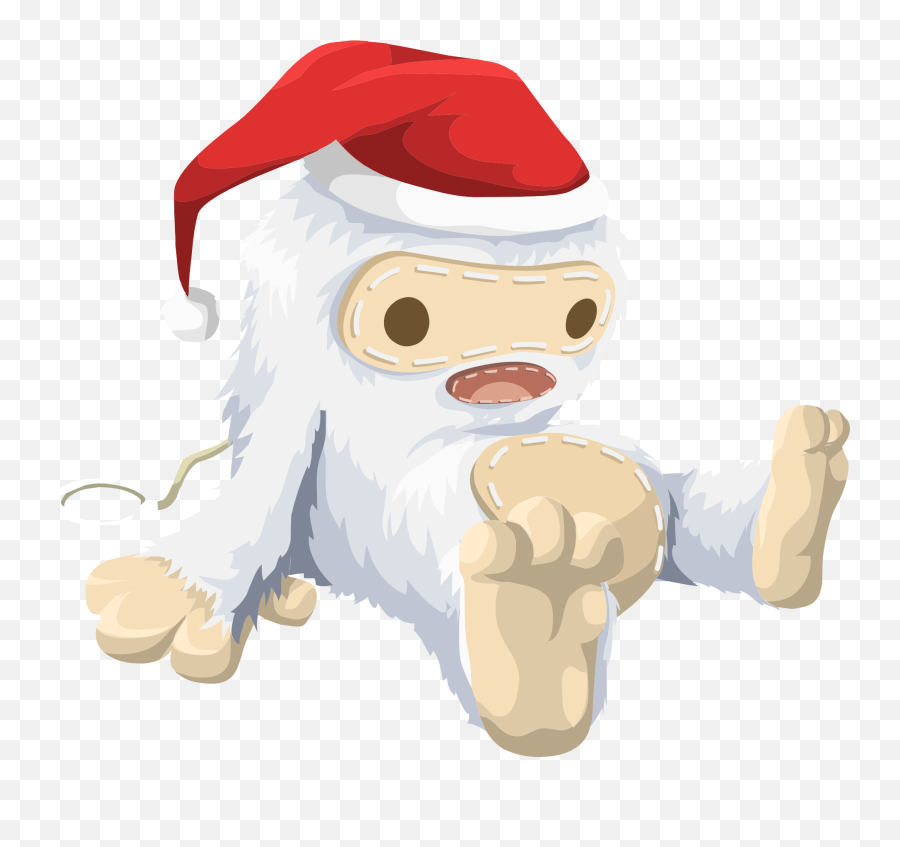 Toy Monster In The Christmas Hat Free Image - Yeti Png,Cartoon Christmas Hat Png