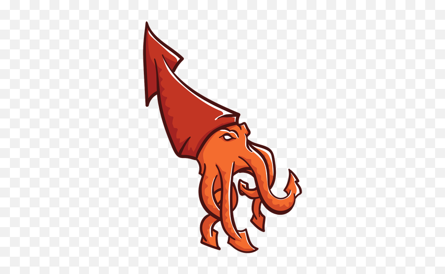 Folklore Creature Kraken Orange Icon - Transparent Png U0026 Svg Fictional Character,Creature Png