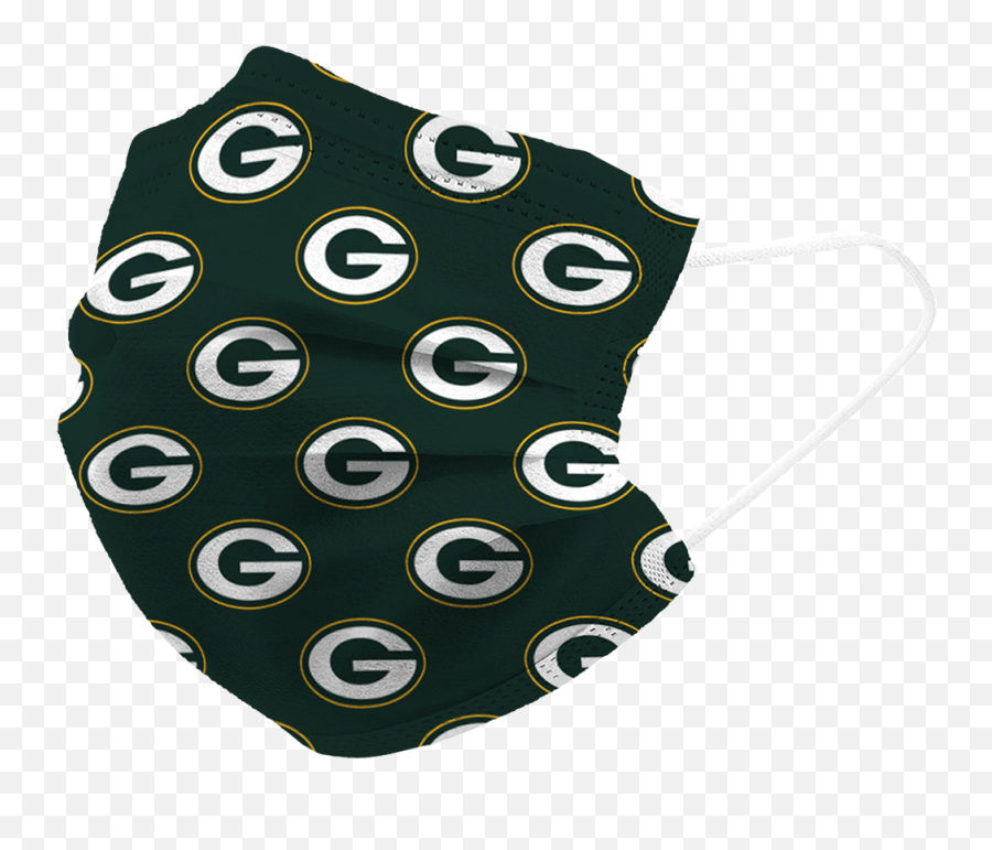 Logo Brands Green Bay Packers Disposable Face Masks 6pk - Green Bay Packers Png,Packers Logo Png