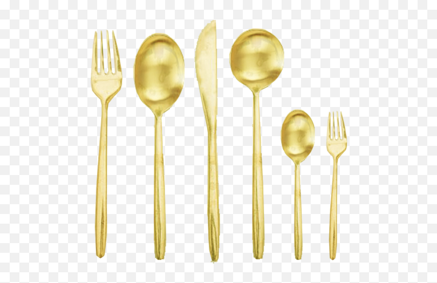 Gold Flatware - Spoon Png,Silverware Png