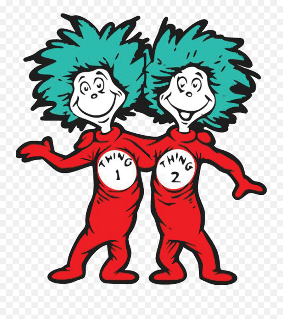 Thing 1 And 2 Drawing Clipart - Thing One And Thing Two Clipart Png,Thing 1 And Thing 2 Png