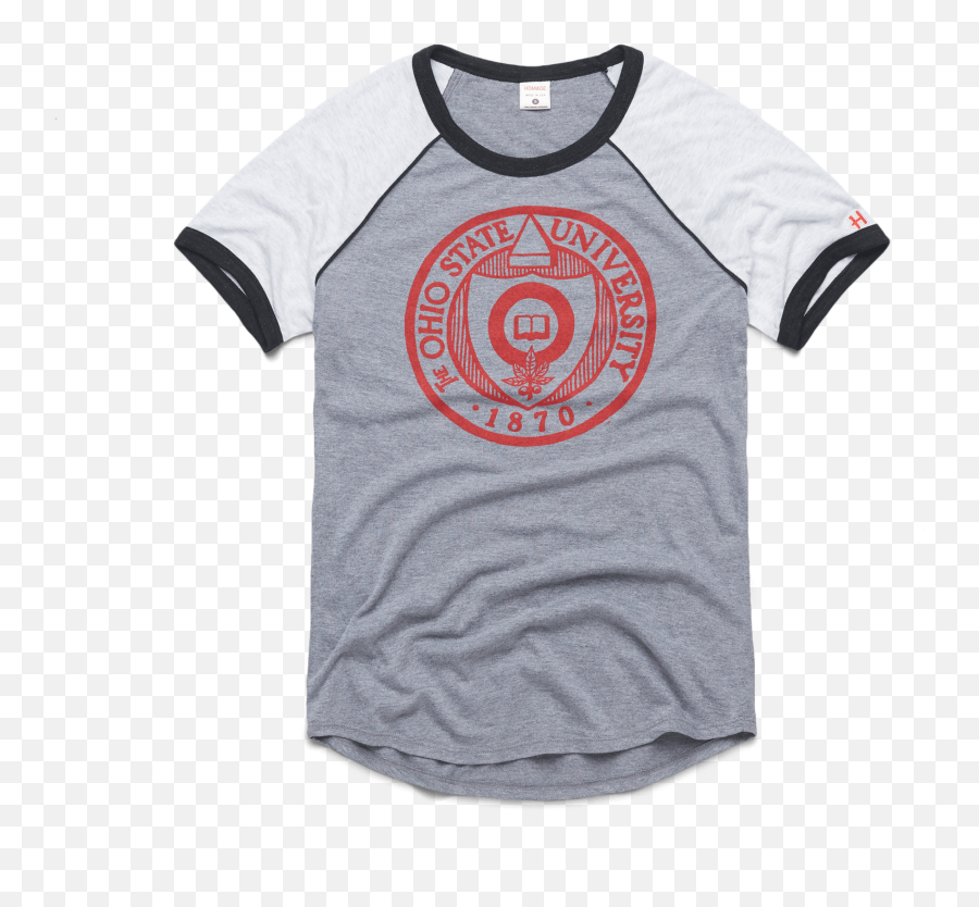 Ohio Outline Png - Retro Ohio State University Osu Buckeyes Short Sleeve,Osu Logo Transparent