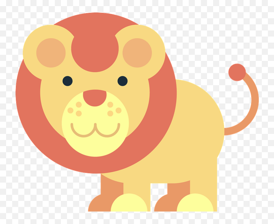 Cartoon Lion Clipart - Zwierztka Kolorowe Do Wycicia Png,Lion Cartoon Png