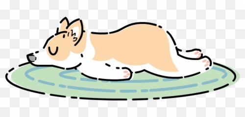 Sleeping Corgi Clipart - Full Size Clipart 4905583 Happy Png,Corgi Transparent