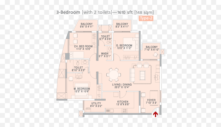 February 2010 - Brigade Metropolis 1610 Floor Plan Png,Dlf Icon Resale