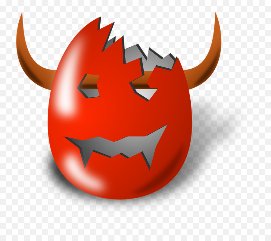 Eggs Egg Easter Broken Devil Horns - Easter Egg Decorating Ideas Png,Cracked Egg Png