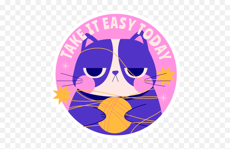 Take It Easy Today Stickers - Free Communications Stickers Dot Png,How To Apply Icon Pack