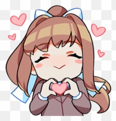 Doki Literature Club - Monika Ddlc Stickers png