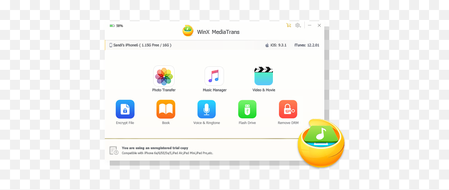 Winx Mediatrans Best Iphone Ipad Manager To Transfer - Winx Mediatrans Png,Itunes 12 Icon
