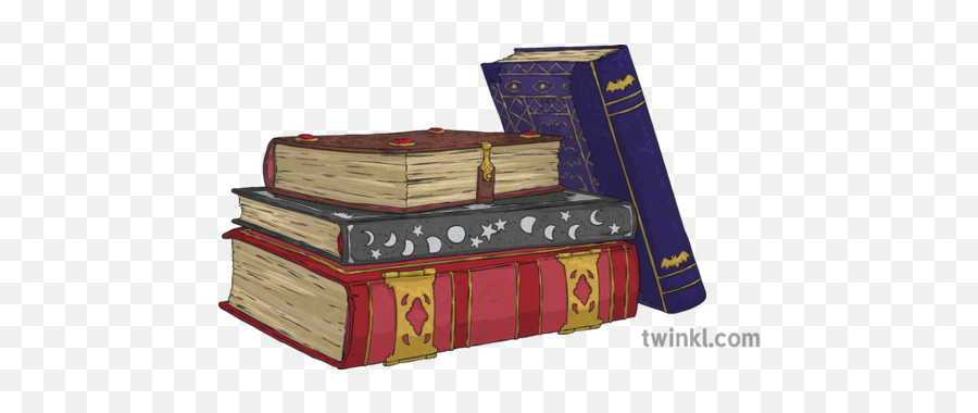 Stack Of Spell Books Witch Wizard Witchcraft Magic Halloween Ks2 - Stack Of Magic Books Png,Book Stack Png