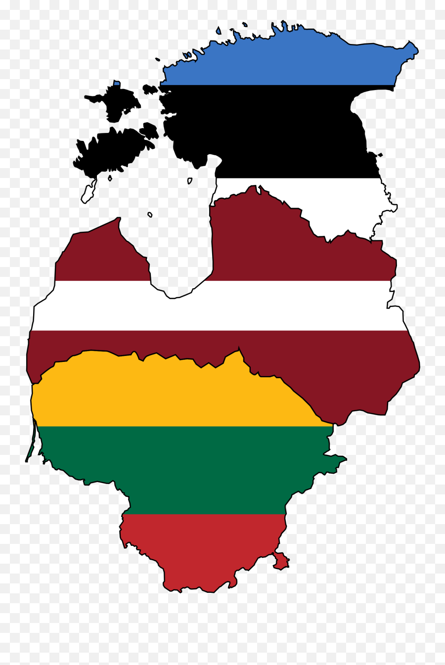 Filebaltic States Flag Mapsvg - Wikipedia Baltic Countries Png,States Icon