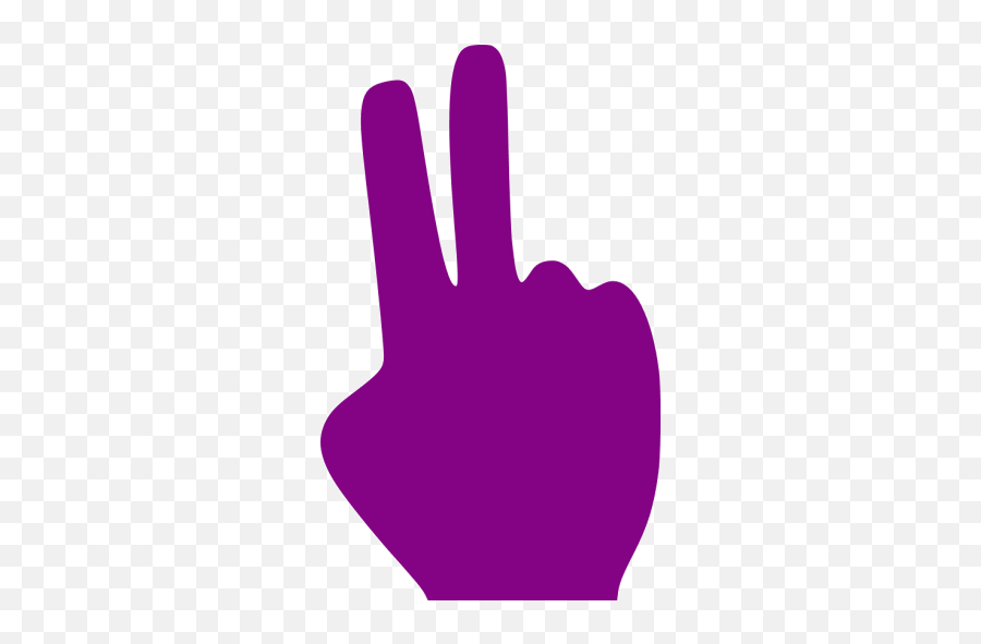 Purple Two Fingers Icon - Free Purple Hand Icons Red Hand Two Fingers Png,Witcher 3 White Hand Icon