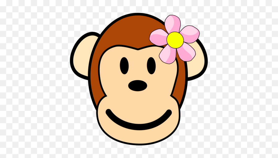 Girl Monkey Png Svg Clip Art For Web - Download Clip Art Clipart Monkey,Girl Head Icon Png