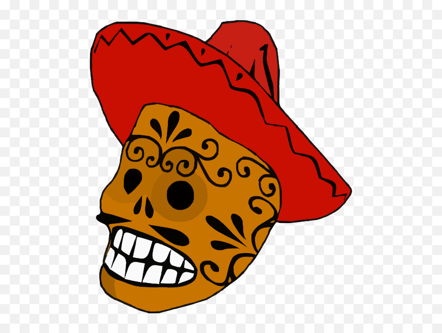 Download Clipart Skull Borders - Mexicn Clipart Png,Mexican Skull Png