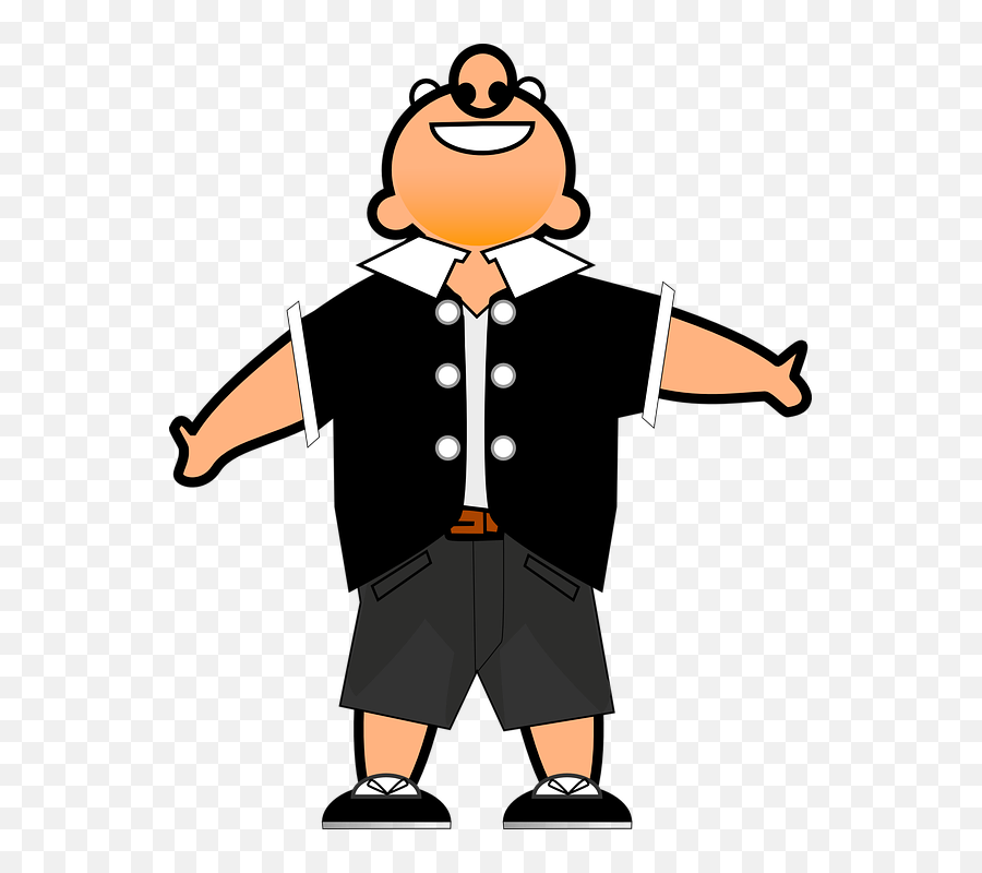 Cartoon Person Clip Art - Vector Clip Art Happy Man Clipart Png,Cartoon Arm Png