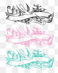 Free Vintage Romantics Banners - Wedding Vector Png