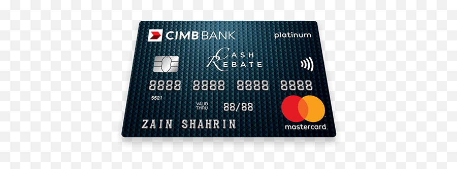 Cimb Cash Rebate Platinum Mastercard - Cimb Cash Rebate Platinum Credit Card Png,Mastercard Logo Png