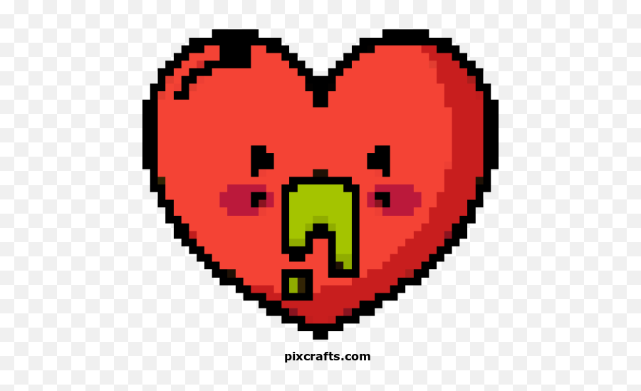 Sick - Printable Pixel Art Naruto In Minecraft Pixel Art Png,Pixel Heart Transparent