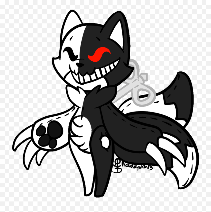 Raffle Clip Art - Monokuma Fox Png,Monokuma Png