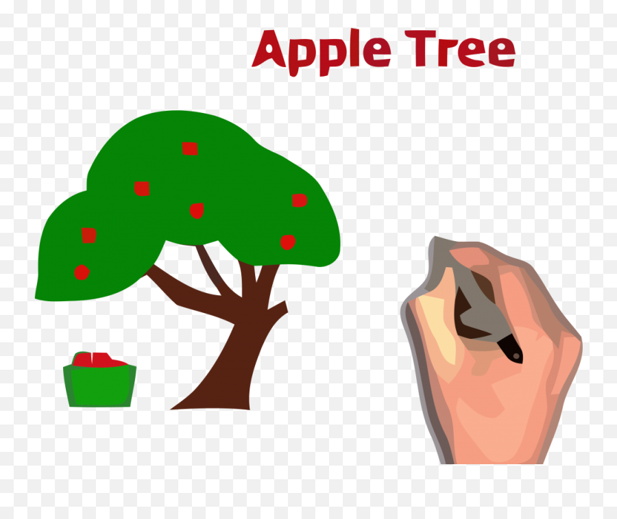 Apple Tree Draw Pencil Clipart Png - Apple Tree Clip Art,Pencil Clip Art Png