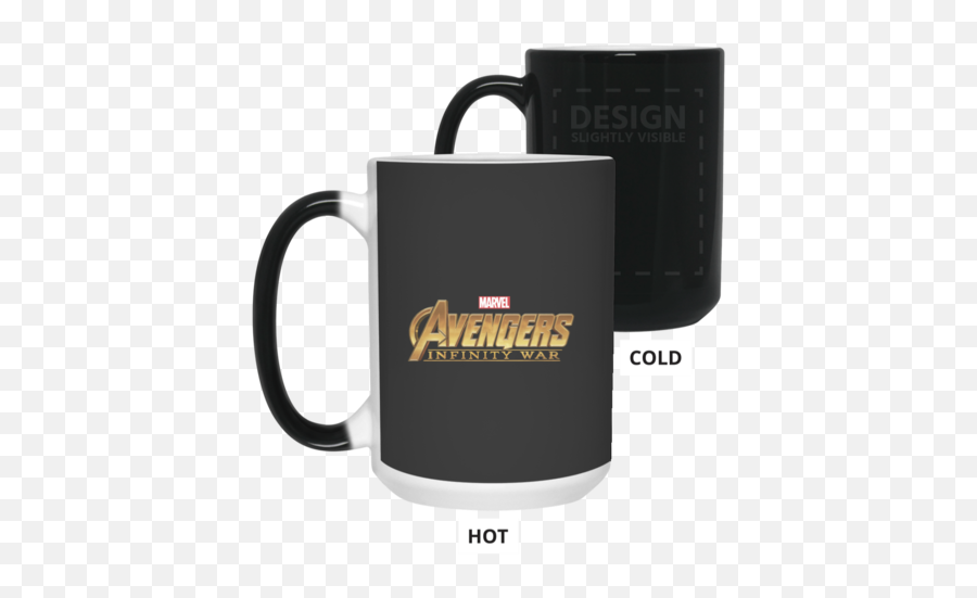Marvel Avengers Infinity War Golden Logo Color Changing Mug 15 Oz - Part Color Changing Mug Png,Infinity War Logo Png