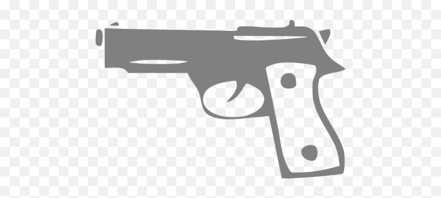 Gray Gun 4 Icon - Gun Icon White Png,Revolver Transparent