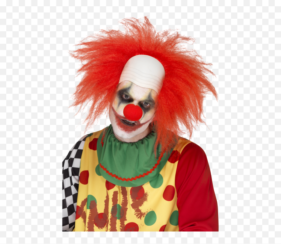 Hd Red Clown Wig Bald Transparent Png - Clown Hair,Clown Wig Png