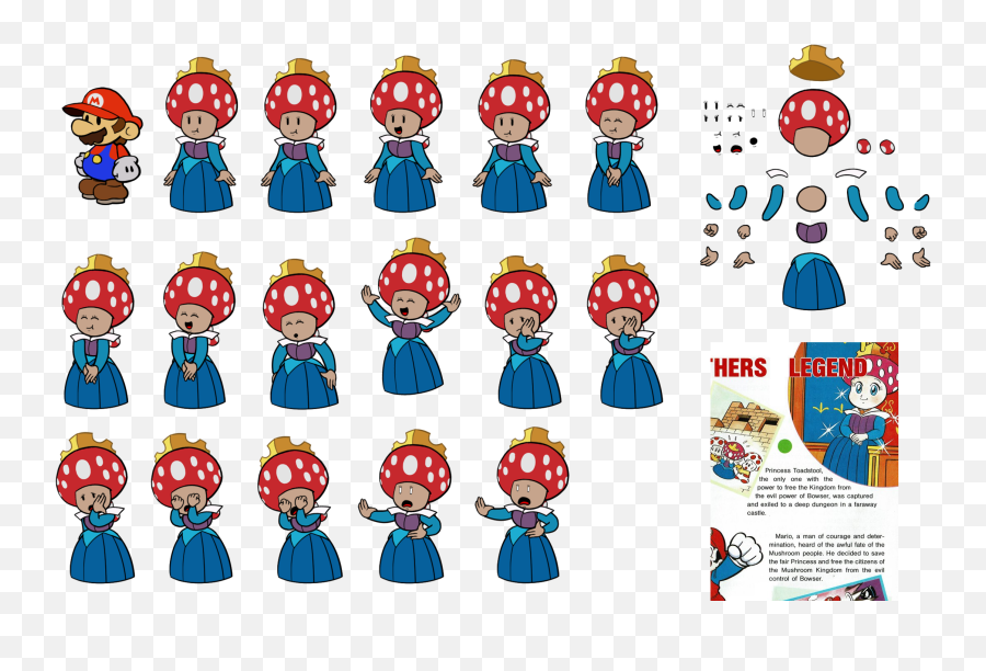 Custom Edited - Mario Customs Princess Toadstool Smb1 Custom Paper Mario Characters Png,Toadstool Png