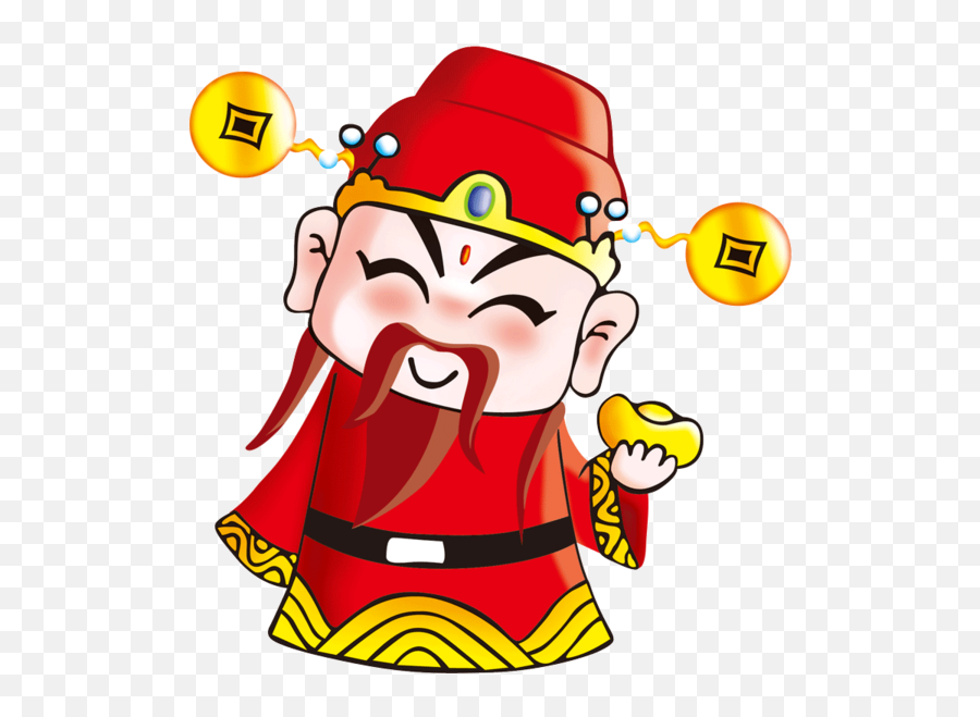 Download Transparent Caishen Chinese New Year Cartoon Area - Cartoon Png,Hat Kid Png