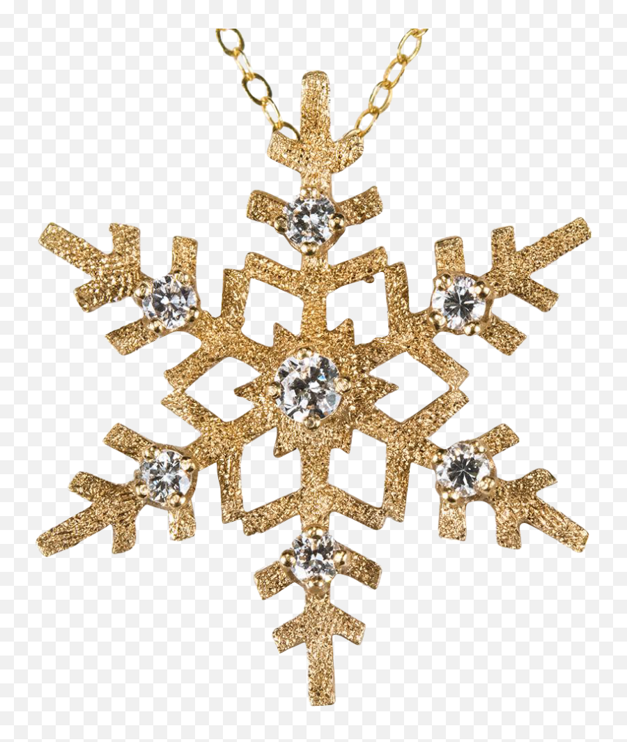 Download Art Deco Snowflake Diamond Necklace - Gold Snowflake Dxf Free Download Png,Gold Snowflakes Png