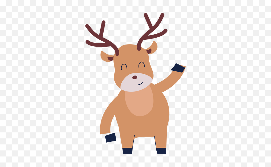 Cute Reindeer Animal Flat - Transparent Png U0026 Svg Vector File Cute Reindeer,Reindeer Antlers Transparent Background