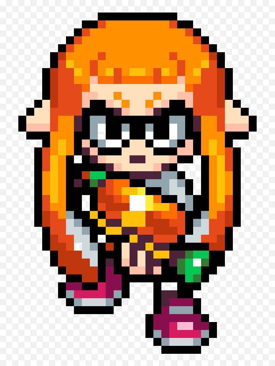 Pixilart - Inkling Girl By Dinotoast Cute Pixel Art Emoji Png,Inkling Transparent