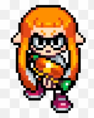 Pixilart - Inkling Girl by DinoToast Cute Pixel Art Emoji png