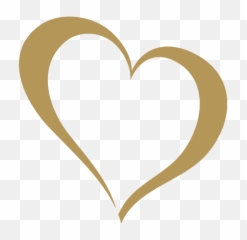 Download Hd Thick Light Gold Heart - Outline Clipart png