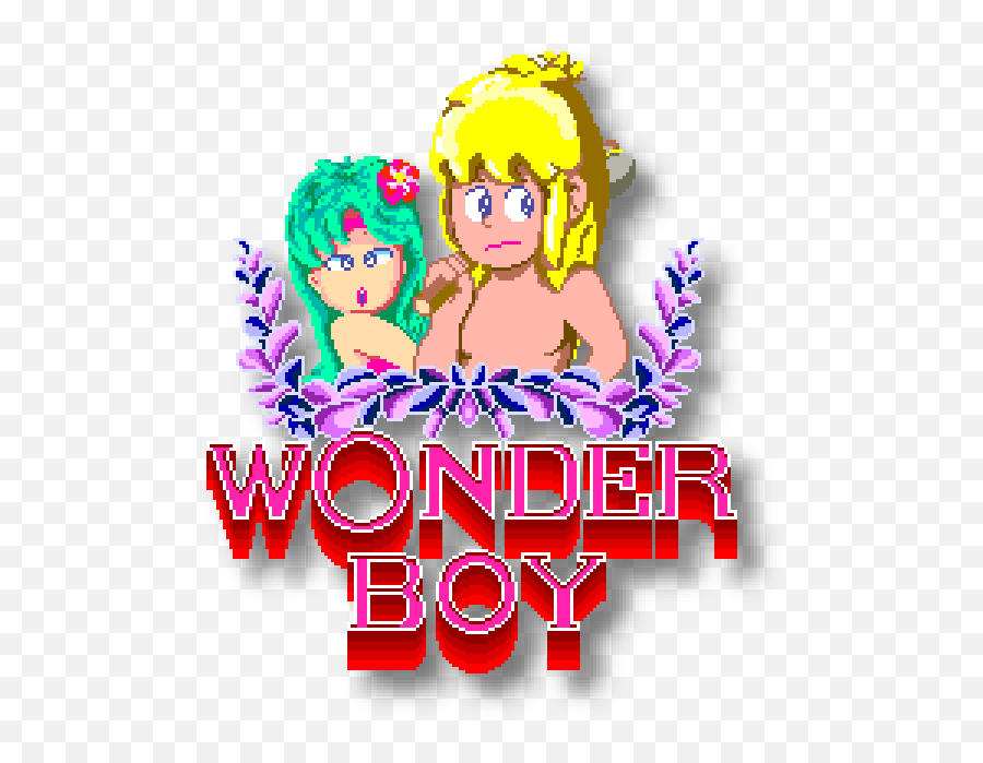 Nfgworld Wonder Boy U2013 A Sprite History - Wonder Boy Arcade Logo Png,Game Boy Logos