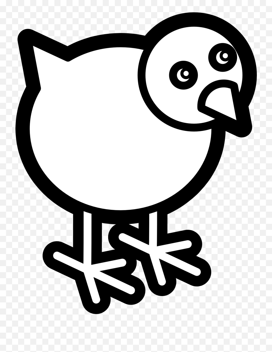 Chicken Icon Black White Line Art - Dibujo De Un Pollito Fácil Png,Chicken Icon Vector