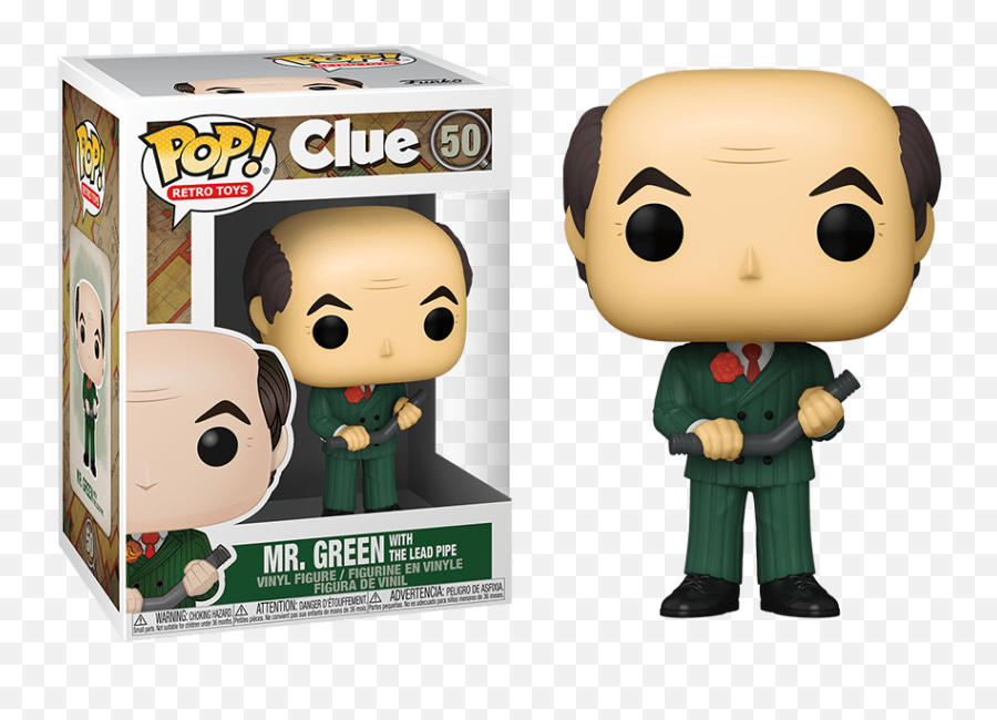 Funko Pop Clue Mr Green With Lead Pipe 50 - Funko Pop Vinyl Clue Mr Green W Lead Pipe Png,Prey Wrench Icon