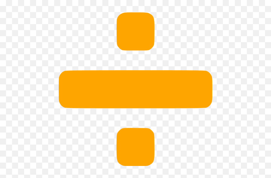 Orange Divide 2 Icon - Free Orange Math Icons Orange Divide Sign Logo Png,Divide Icon
