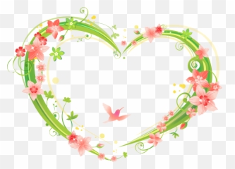 Heart Frame Png Transparent Free For - Flower Frame Png