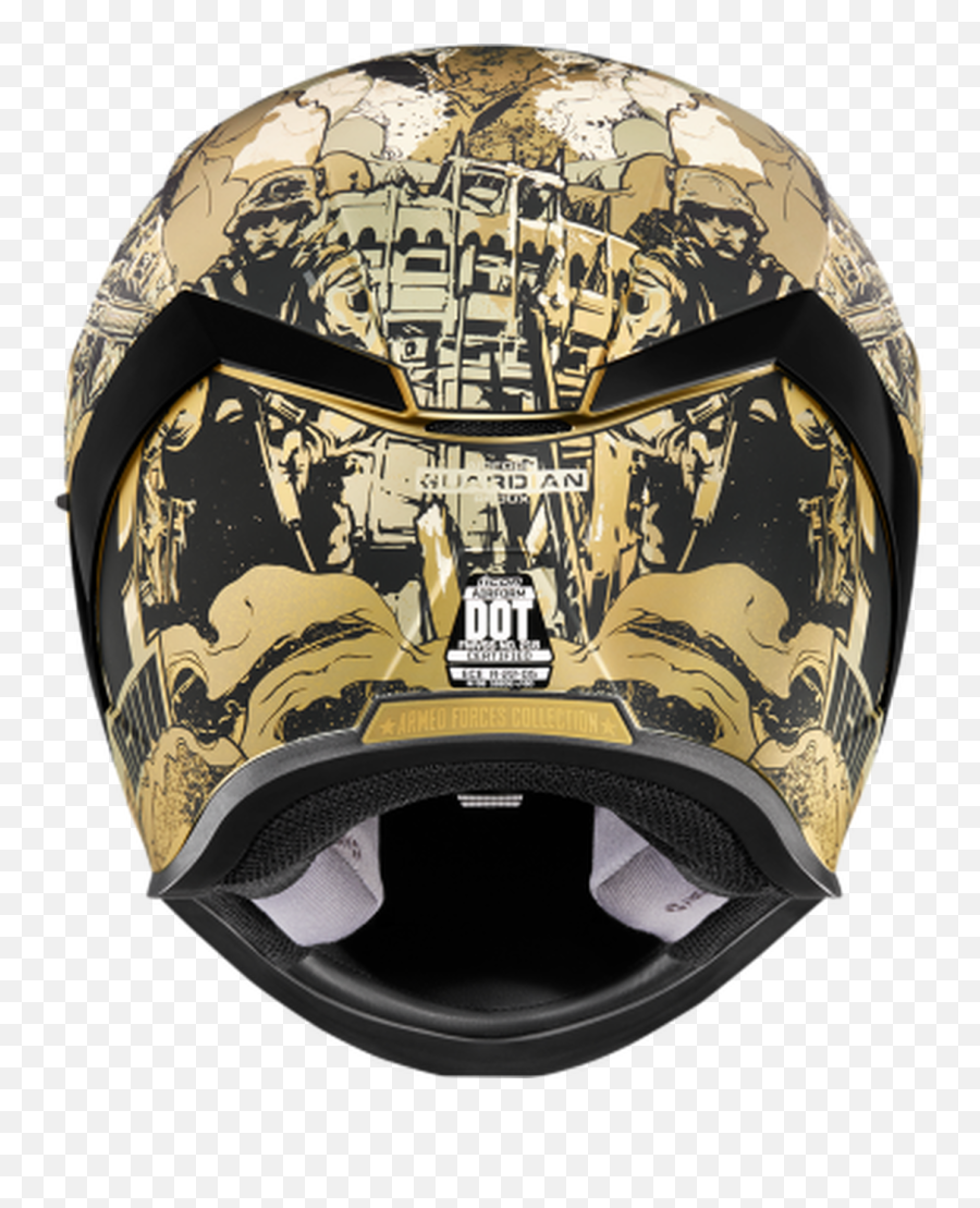 Helmet Icon Airform - Guardian Gold Gear Parts Motorcycle Helmet Png,Icon Airform Helmet